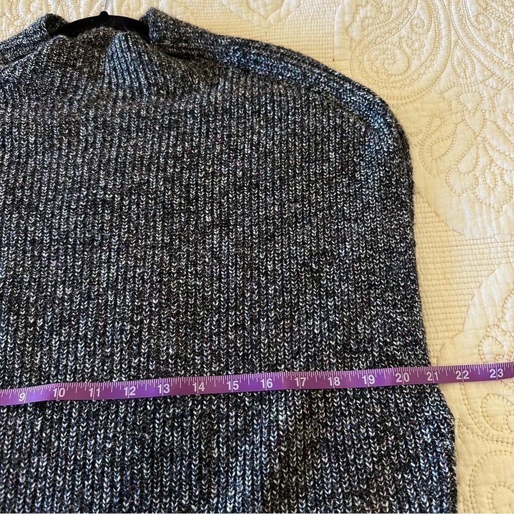 Michael Stars Los Angeles designer grey multi color sweater vest high neck L - Picture 8 of 9